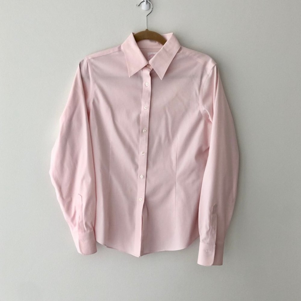 Brooks Brothers Button Down Stretch Pink Shirt 10